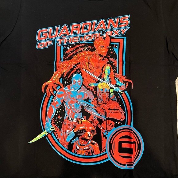 NEW Guardians of the Galaxy Black Tee Shirt Medium - Picture 2 of 3